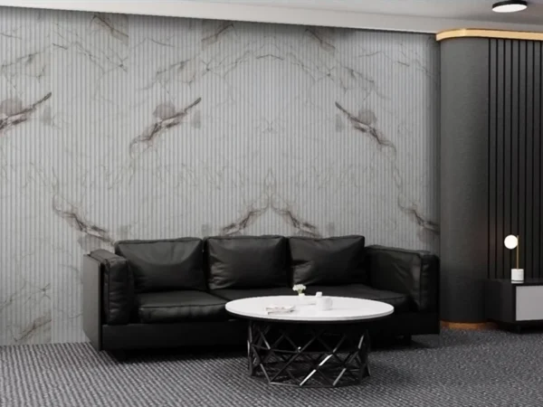 Πάνελ Τοίχου Flexible Ripple Golden Carrara Marble από εύκαμπτη πέτρα με ανάγλυφη όψη μαρμάρου για εσωτερικούς και εξωτερικούς χώρους – G Construction