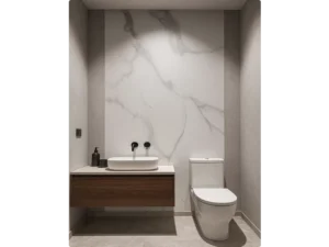 Πάνελ Τοίχου PVC Carrara Matte με ματ όψη λευκού μαρμάρου για επένδυση εσωτερικών χώρων – G Construction