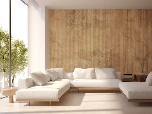 Πάνελ Τοίχου Flexible Ripple Marble Pillar με κυματιστή όψη μαρμάρου σε καφέ απόχρωση από την G Construction Θεσσαλονίκη