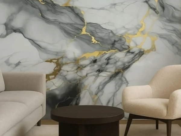 panel-toixou-pvc-marble-gold-gconstruction-1 Πάνελ Τοίχου PVC Marble Gold με ασπρόμαυρη όψη μαρμάρου και χρυσές λεπτομέρειες από την G Construction Θεσσαλονίκη