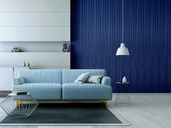 Πηχάκια τοίχου PVC Riga Blue 619 σε μπλε απόχρωση