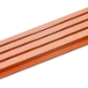 Λεπτομέρεια πηχακίων τοίχου WPC Wall Red Brown με ημιανάγλυφη επιφάνεια